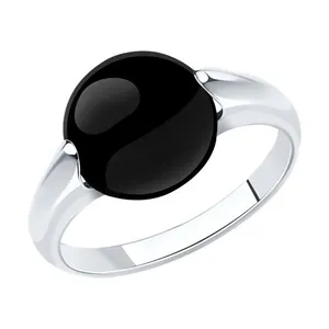 Кольцо из серебра с агатом