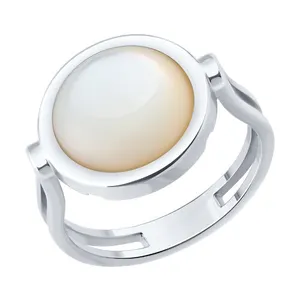 Кольцо из серебра с перламутром