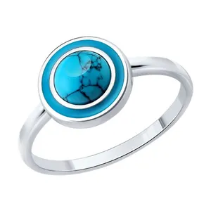 Кольцо из серебра с бирюзой