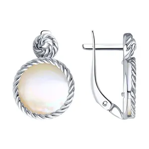 Серьги из серебра с перламутром