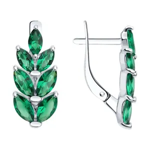 Серьги из серебра с ситаллами