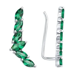 Серьги из серебра с ситаллами