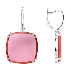 Серьги из серебра с ситаллами