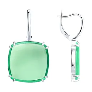 Серьги из серебра с ситаллами