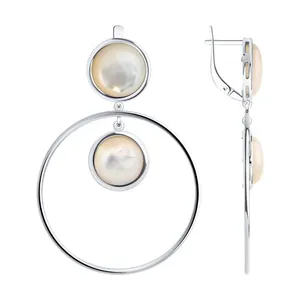 Серьги из серебра с перламутром