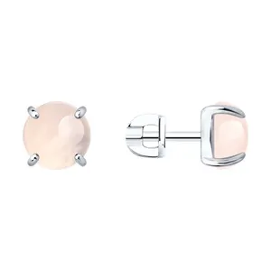 Серьги из серебра с кварцами