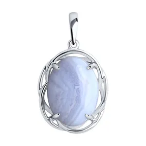 Подвеска из серебра с агатом