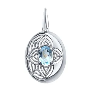 Подвеска из серебра с топазом