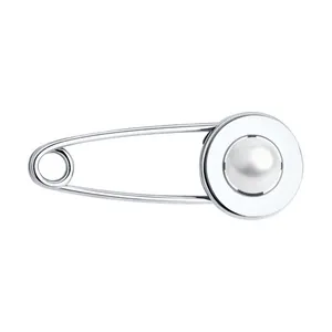 Брошь из серебра с жемчугом