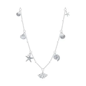 Колье из серебра с миксом камней