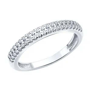 Серебряное кольцо с дорожкой фианитов