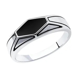 Кольцо из серебра с эмалью