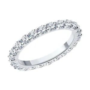 Кольцо из серебра с фианитами