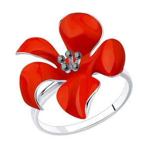 Кольцо из серебра с эмалью