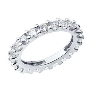 Кольцо из серебра с фианитами