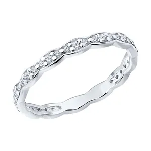 Кольцо из серебра с фианитами