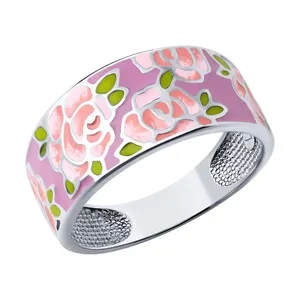 Кольцо из серебра с эмалью