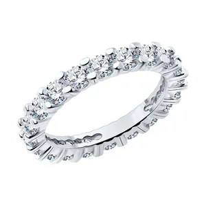 Кольцо из серебра с фианитами