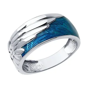 Кольцо из серебра с эмалью