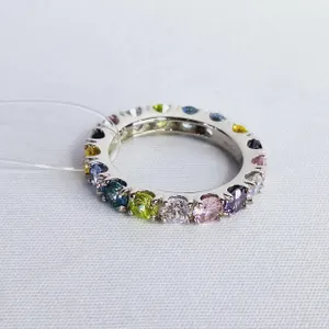 Кольцо из серебра с фианитами