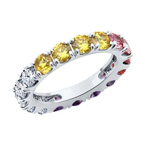 Кольцо из серебра с фианитами