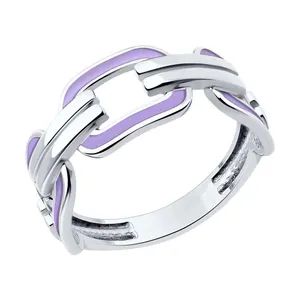 Кольцо из серебра с эмалью