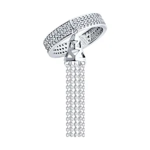 Кольцо из серебра с фианитами