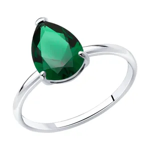 Кольцо из серебра с фианитом