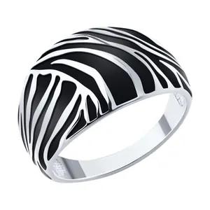 Кольцо из серебра с эмалью