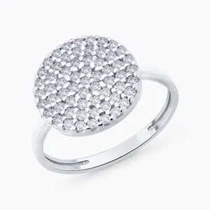 Кольцо из серебра с фианитами