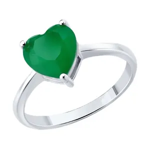 Кольцо из серебра с фианитом