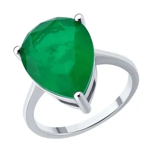 Кольцо из серебра с фианитом