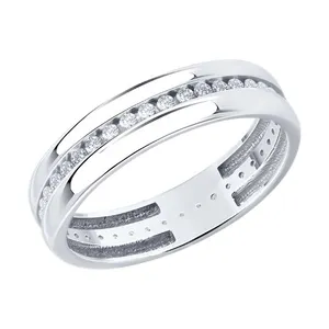 Кольцо из серебра с фианитами