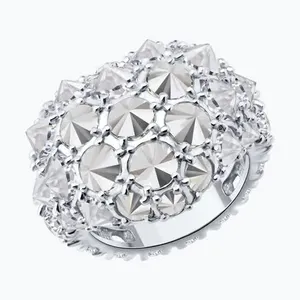 Кольцо из серебра с фианитами