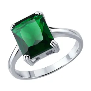 Кольцо из серебра с фианитом