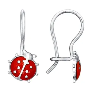 Серьги из серебра с эмалью