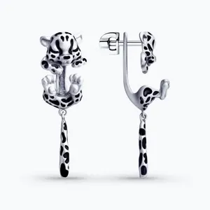 Серьги из серебра с эмалью