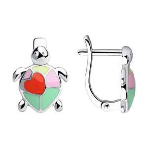 Серьги из серебра с эмалью