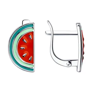 Серьги из серебра с эмалью