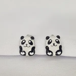 Серьги из серебра с эмалью