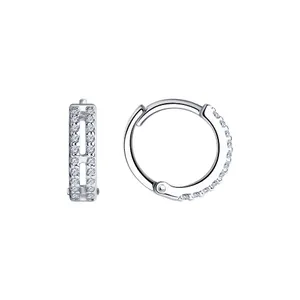 Серьги из серебра с фианитами