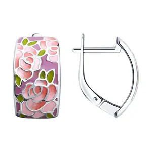 Серьги из серебра с эмалью