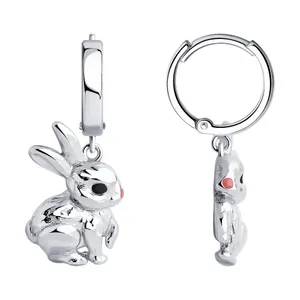 Серьги из серебра с эмалью