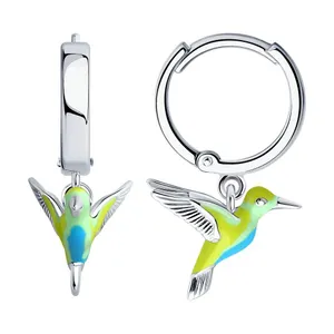 Серьги из серебра с эмалью