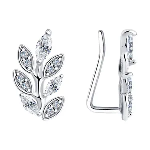 Серьги из серебра с фианитами