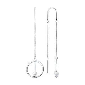 Серьги из серебра с жемчугом