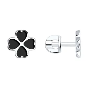 Серьги из серебра с эмалью