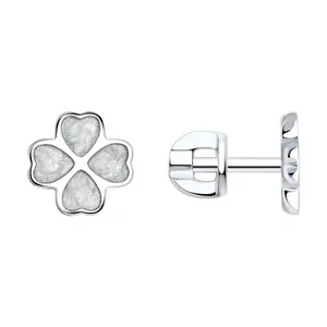 Серьги из серебра с эмалью