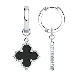 Серьги из серебра с эмалью