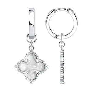 Серьги из серебра с эмалью